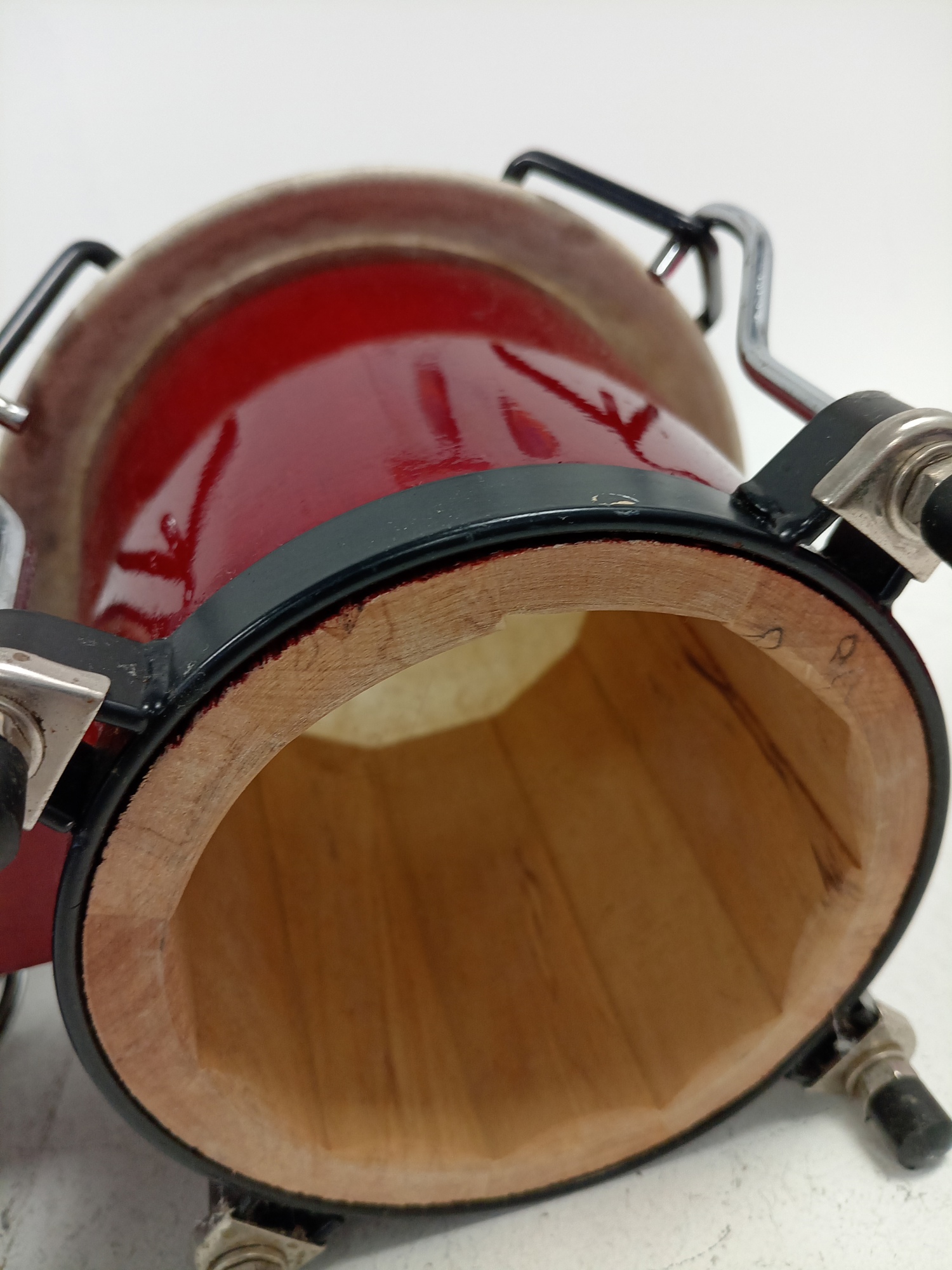 SVM Percussion Red Wooden Bongos Pair Musical Instrument Collectable Drums - Bild 6 von 10